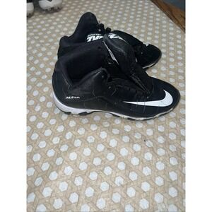 Nike Alpha Fast Flex Black Logo Lace Up  Football Cleats size 3Y